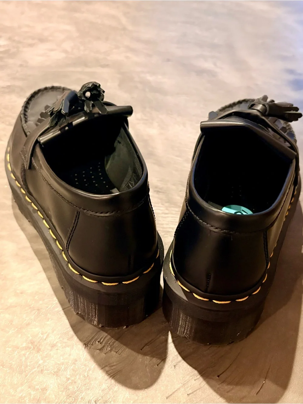 Dr. Martens Black Tassel Kilty Loafers. Size 6.